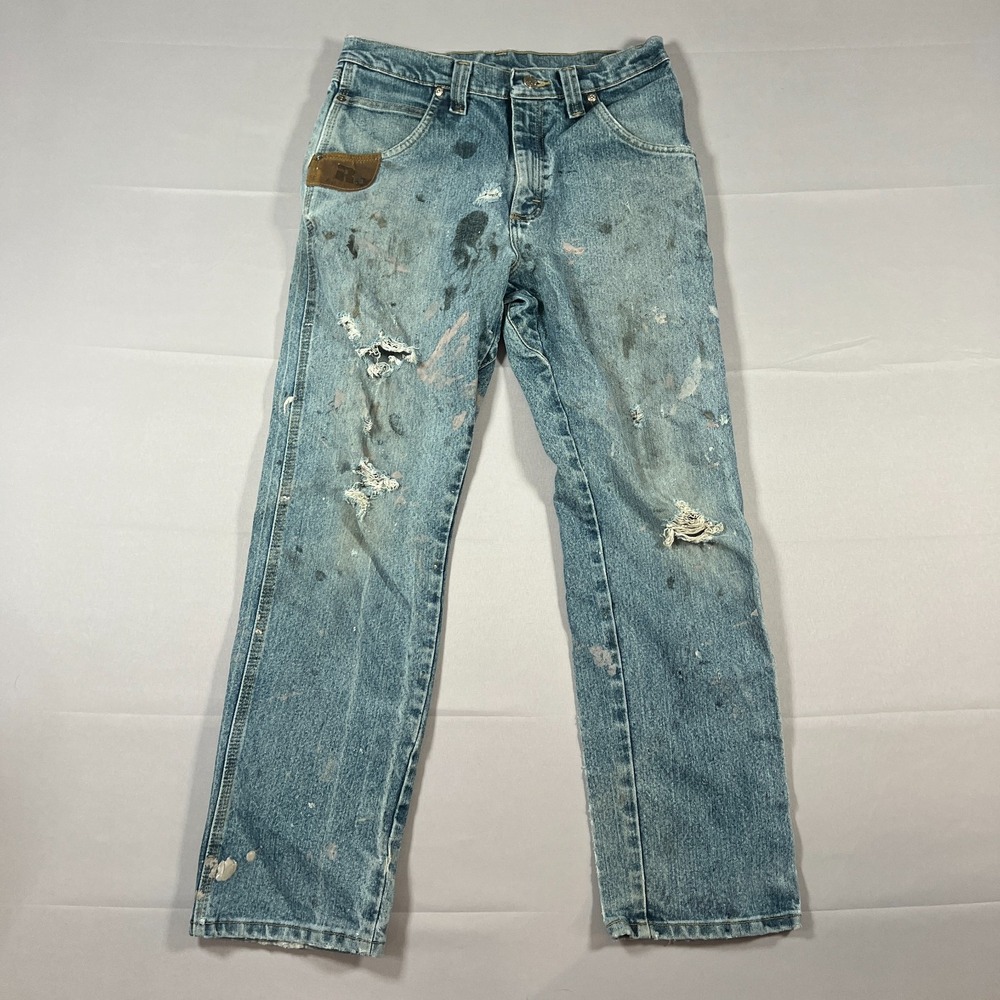 Wrangler Wrangler Riggs Workwear Jeans Mens 31x30 Blue Denim Cotton Tapered Leg